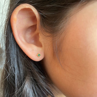 Momo Aretes Piercing [Plata 925] [5 Capas de Oro 22K] joyería