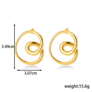 Freya Aretes de Acero Inoxidable 316L joyería