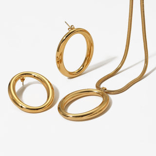 Kylie Kit de Collar y Aretes de Acero inoxidable 316L joyería