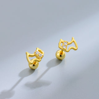 Mariela Aretes Piercing [Plata 925] [5 Capas de Oro 22K] joyería