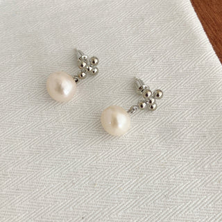 Emily Aretes Estilo Sencillo y Elegante con Perla Natural joyería