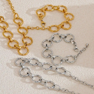 Kim Kit de Collar y Pulsera de Acero Inoxidable 316L joyería