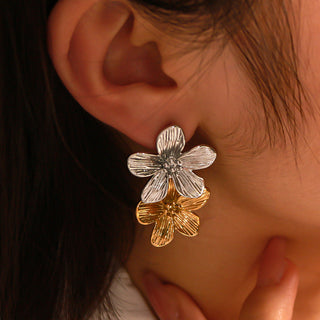 Sakura Aretes de Acero Inoxidable 316L joyería