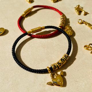 NUMLOVE Pulsera Personalizada con números, charms y difusor de perfume