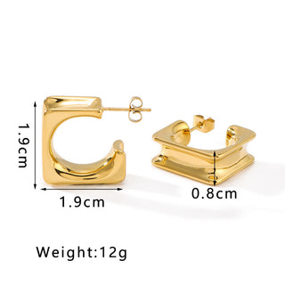 Nadia Aretes de Acero Inoxidable 316L joyería