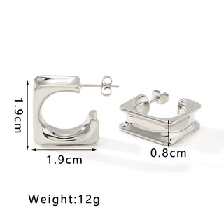 Nadia Aretes de Acero Inoxidable 316L joyería