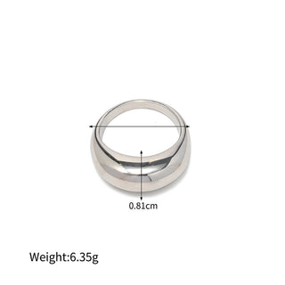 Nora Anillo de Acero Inoxidable 316L joyería