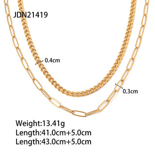 PREVENTA| MICHELLE NECKLACE ACERO INOXIDABLE