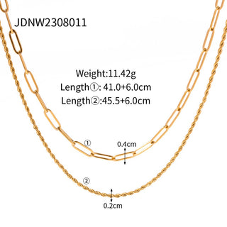 PREVENTA| MICHELLE NECKLACE ACERO INOXIDABLE