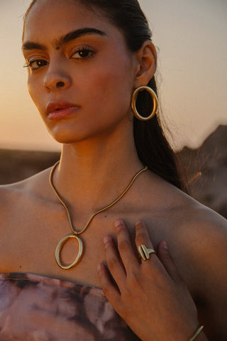 Kylie Kit de Collar y Aretes de Acero inoxidable 316L joyería