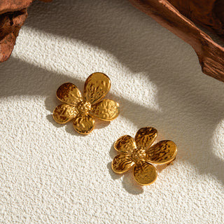 Magnolia Aretes De Acero Inoxidable 316L