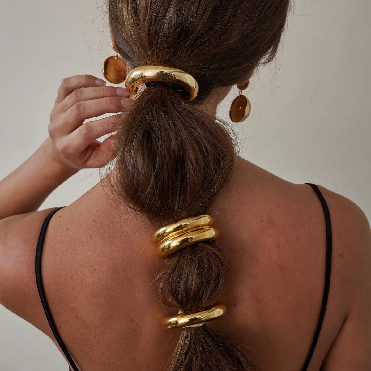 Èlise Hair Cuff de Acero Inoxidable 316L Baño Oro 18K
