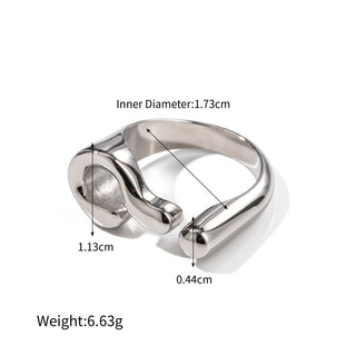 Wen Anillo De Forma de Signo de Interrogación joyería