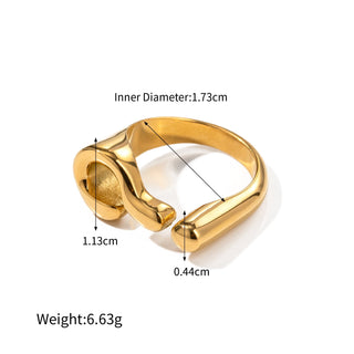 Wen Anillo De Forma de Signo de Interrogación joyería