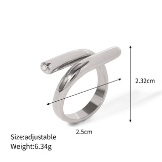 Delia Anillo Minimalista de Acero Inoxidable 316L | LIULI'S