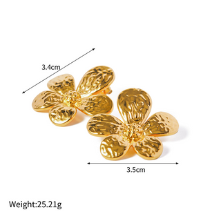 Magnolia Aretes De Acero Inoxidable 316L