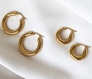 Amelia Aretes de Acero Inoxidable 316L joyería